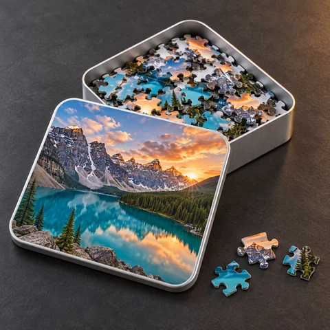 Personalized Jigsaw Puzzle with Tin